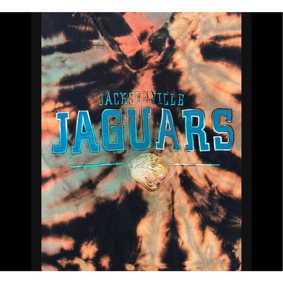 Vintage Jacksonville Jaguars Tie-Dye Long Sleeve Pullover - Picture 3 of 3